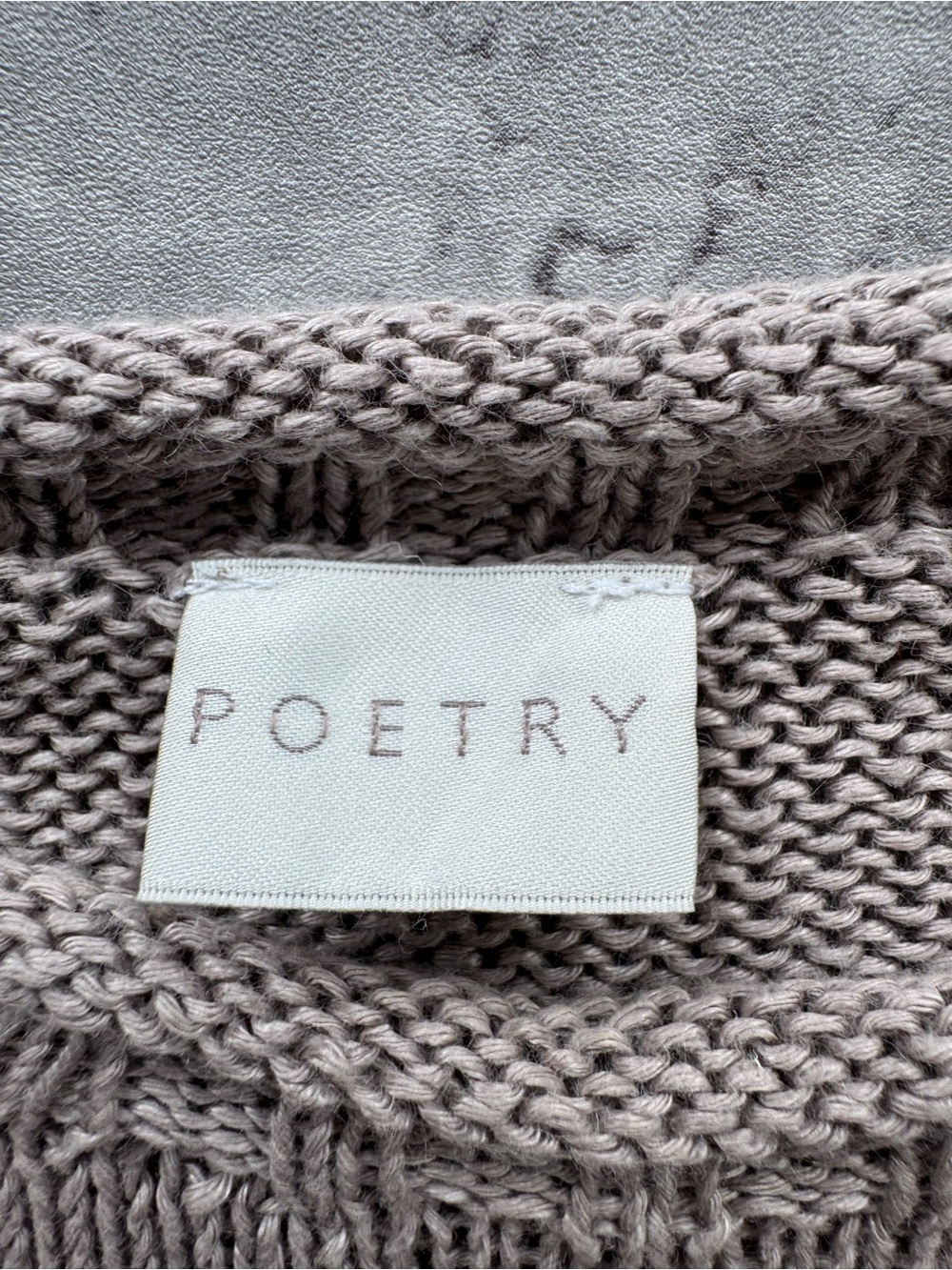Poetry London Rolled Neck 100% Linen Delave Sweater, Taupe Size 6 - Picture 4 of 8